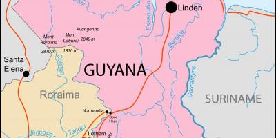 Peta Guyana lokasi di dunia